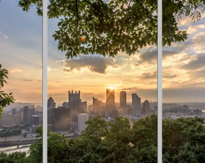 A fairy tale sunrise in Pittsburgh - Pittsburgh Triptych - Various formats