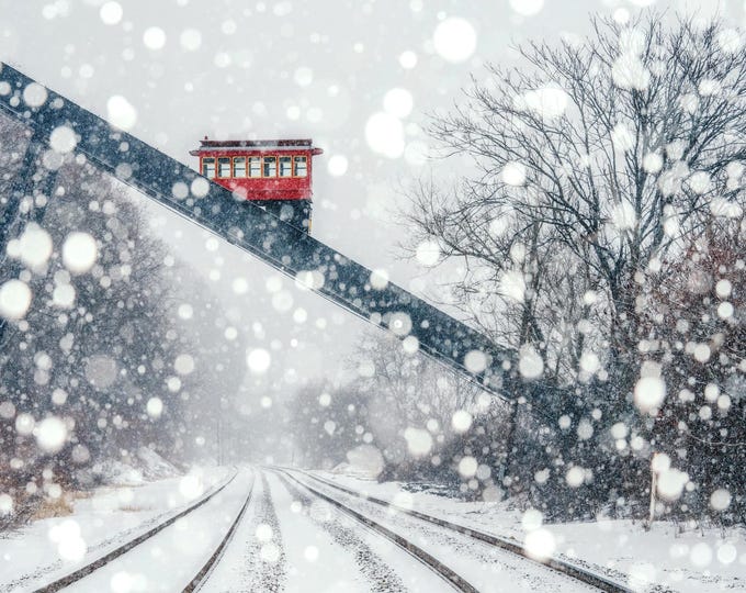 A snowglobe of the Duquesne Incline - Pittsburgh skyline - Various Prints