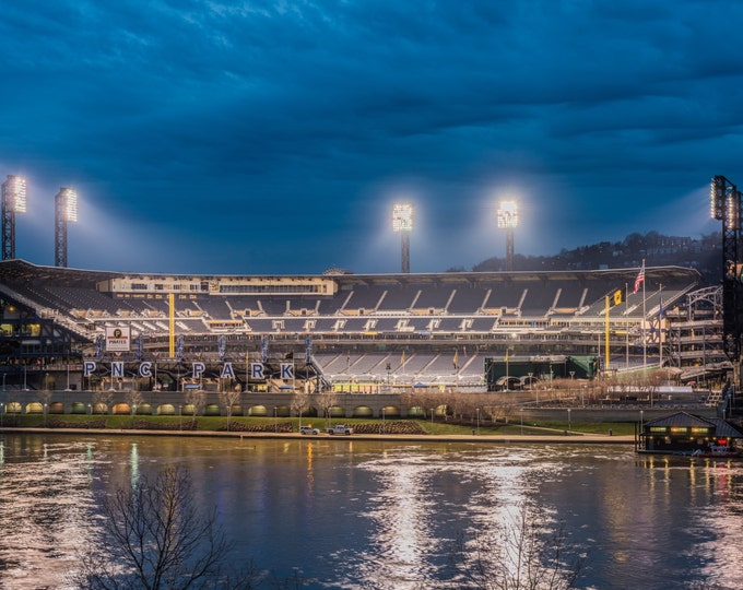 PNC Park glows before the 2015 Home Opener In Pittsburgh - Various Prints