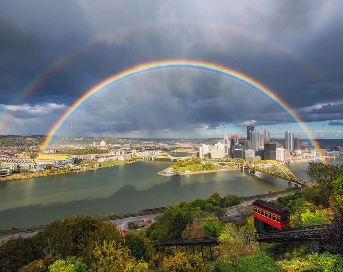 Double Rainbow over Pittsburgh - Various Prints