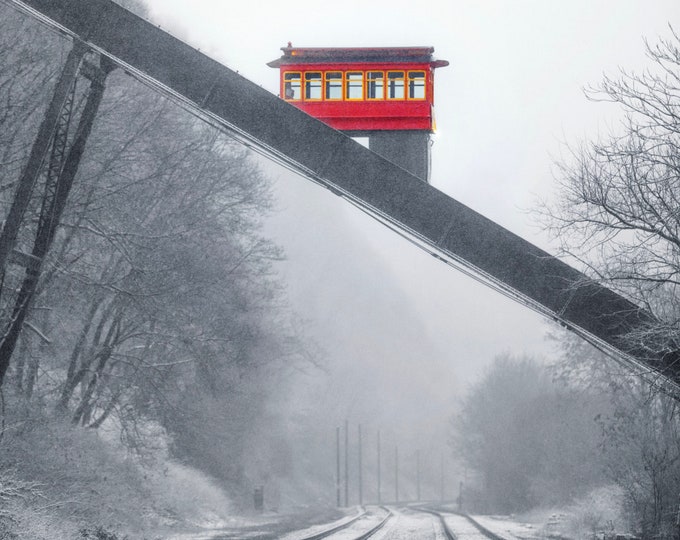 The Incline and the Snow - Pittsburgh Prints - Various Prints