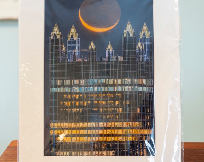 Pittsburgh Moon Matted Prints- Various matted prints - 8x12 to 11x14 - Pittsburgh