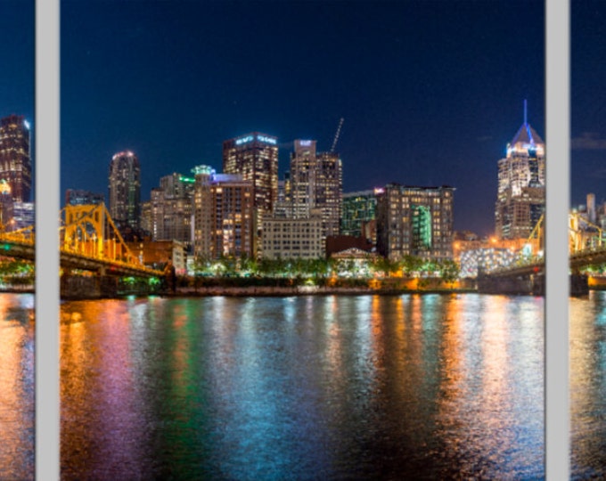 Full moon over Pittsburgh - Pittsburgh Triptych - Various formats