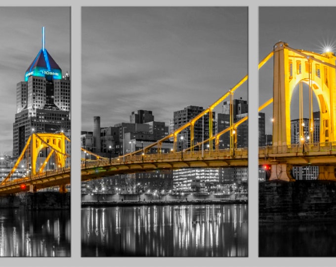 Black, gold and blue - Pittsburgh Triptych - Various formats