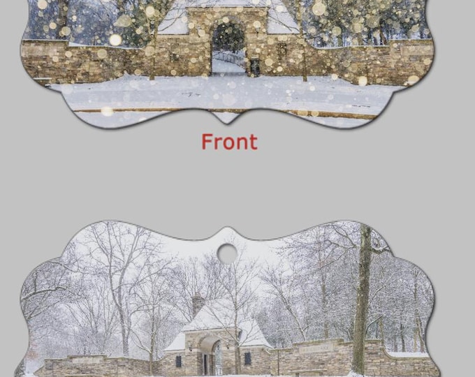 Frick Park entrance on Reynolds Street  - Pittsburgh Christmas Ornaments