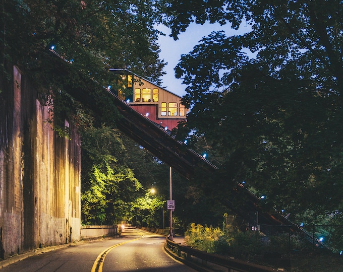 Framing of the Mon Incline - Pittsburgh skyline - Various Prints