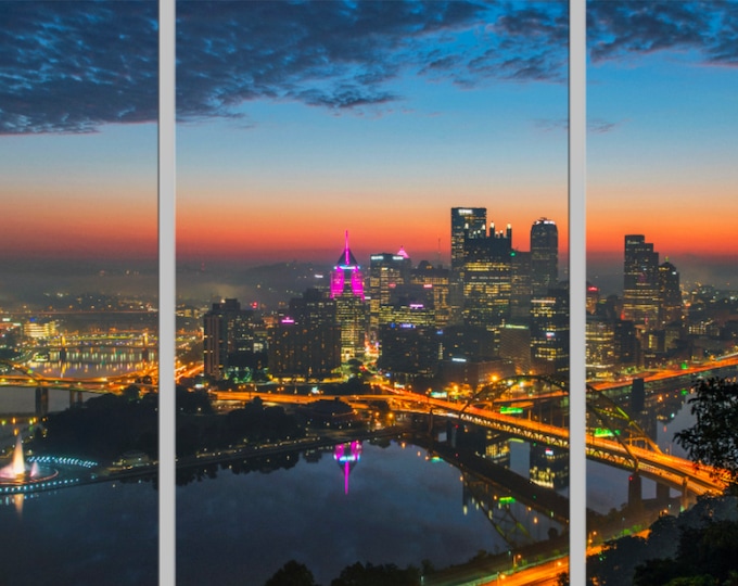 A classic view of Pittsburgh - Pittsburgh Triptych - Various formats