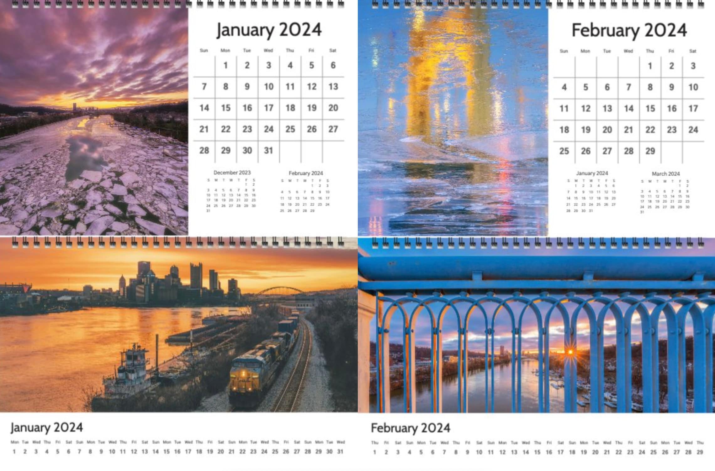 2025 Pittsburgh Desktop Calendar