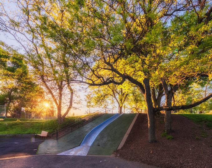 Blue Slide Park in Pittsburgh - Pittsburgh skyline - Various Prints