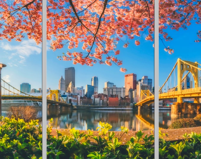 Springtime in Pittsburgh tryptich - Pittsburgh Triptych - Various formats