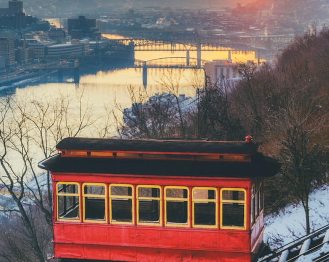 A different take on the Duquesne Incline - Pittsburgh skyline - Various Prints