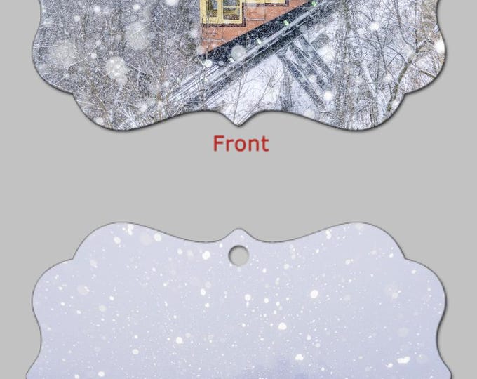 Incline Snowglobes Scene - Pittsburgh Christmas Ornaments