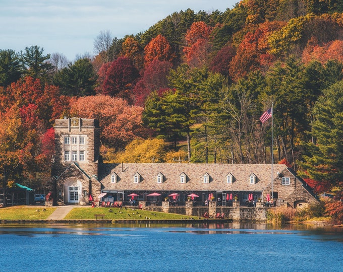 Fall at the Boathouse - Pittsburgh skyline - Various Prints