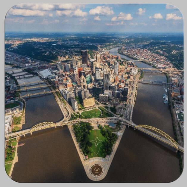 Pittsburgh from all angles Pittsburgh Coaster Set