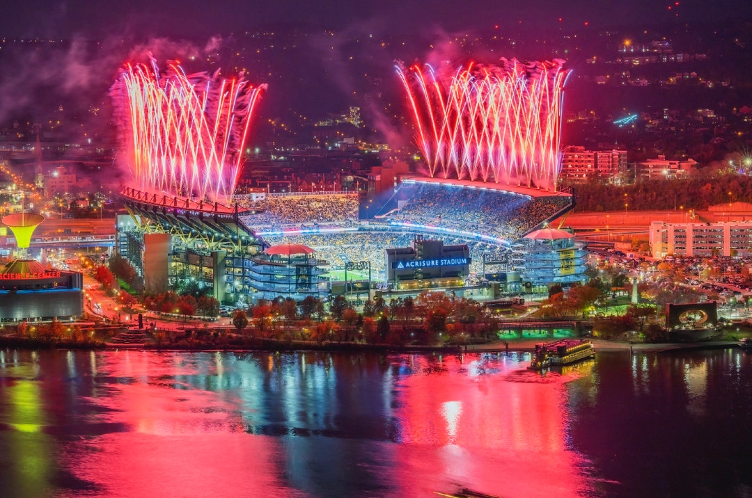 Pittsburgh Steeler Fireworks Pittsburgh Skyline Various Prints Etsy