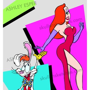 Roger Rabbit and Jessica Rabbit Who Framed Roger Rabbit Movie Fan Art