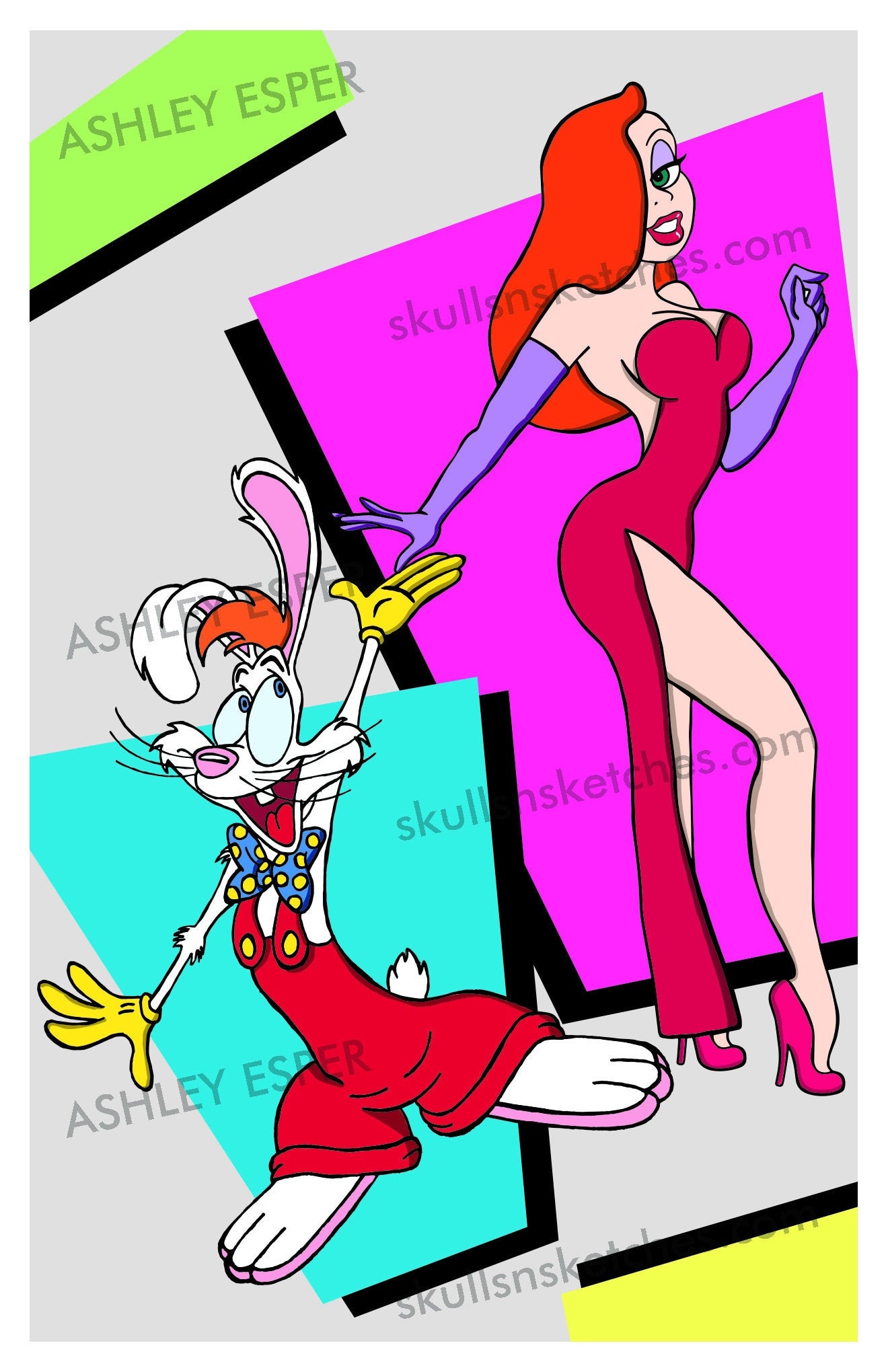 Indian Cartoon Porn Jessica Rabbit - Roger Rabbit and Jessica Rabbit Who Framed Roger Rabbit Movie - Etsy