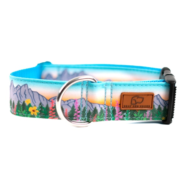 Sunset Mountain Dog Collar: Adventure Awaits