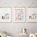 Playroom Rules Printable Wall Art, Kids Room Decor, Playroom Sign, Let's Play Let's Read Sign ...