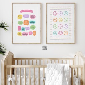 Arte murale con affermazioni positive, arte murale stampabile per ragazze, decorazioni per la sala giochi, poster con colori pastello, arte murale per la stanza delle ragazze adolescenti, decorazioni per la cameretta dei bambini P70P