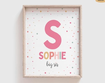 Custom Name Poster, Kids Room Wall Art, Toddler Decor (Digital Download) P72P