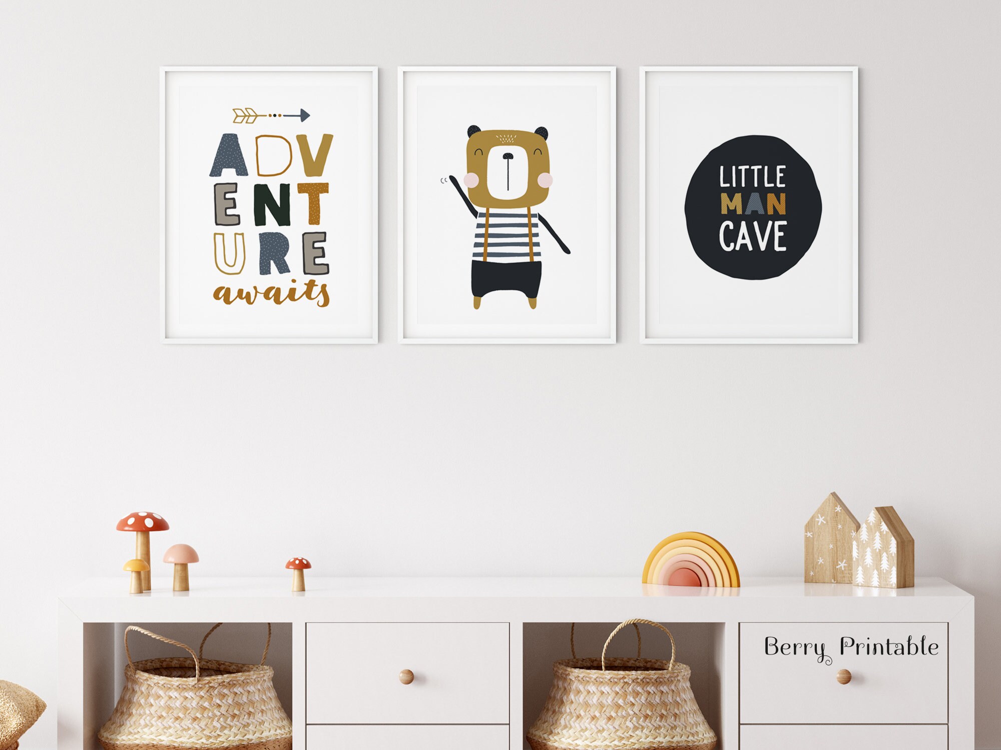 Boys Bedroom Decor Set of 3 Printables Kids Wall Art Baby - Etsy