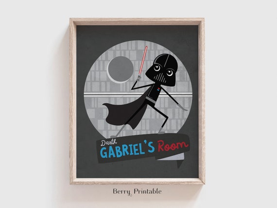 Darth Vader Star Wars Bedroom Art Print Kids Wall Decor Etsy