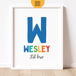 Jungenzimmer Wandkunst, individuelles Namen Poster, Kinderzimmer Dekor, Kinderzimmer, Grundfarben DIGITAL DATEI P12R
