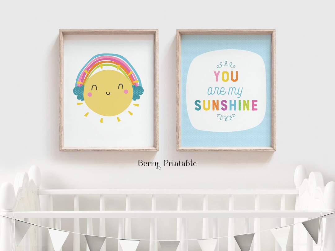 You Are My Sunshine // Nursery Wall Art // Kid Illustration// Baby