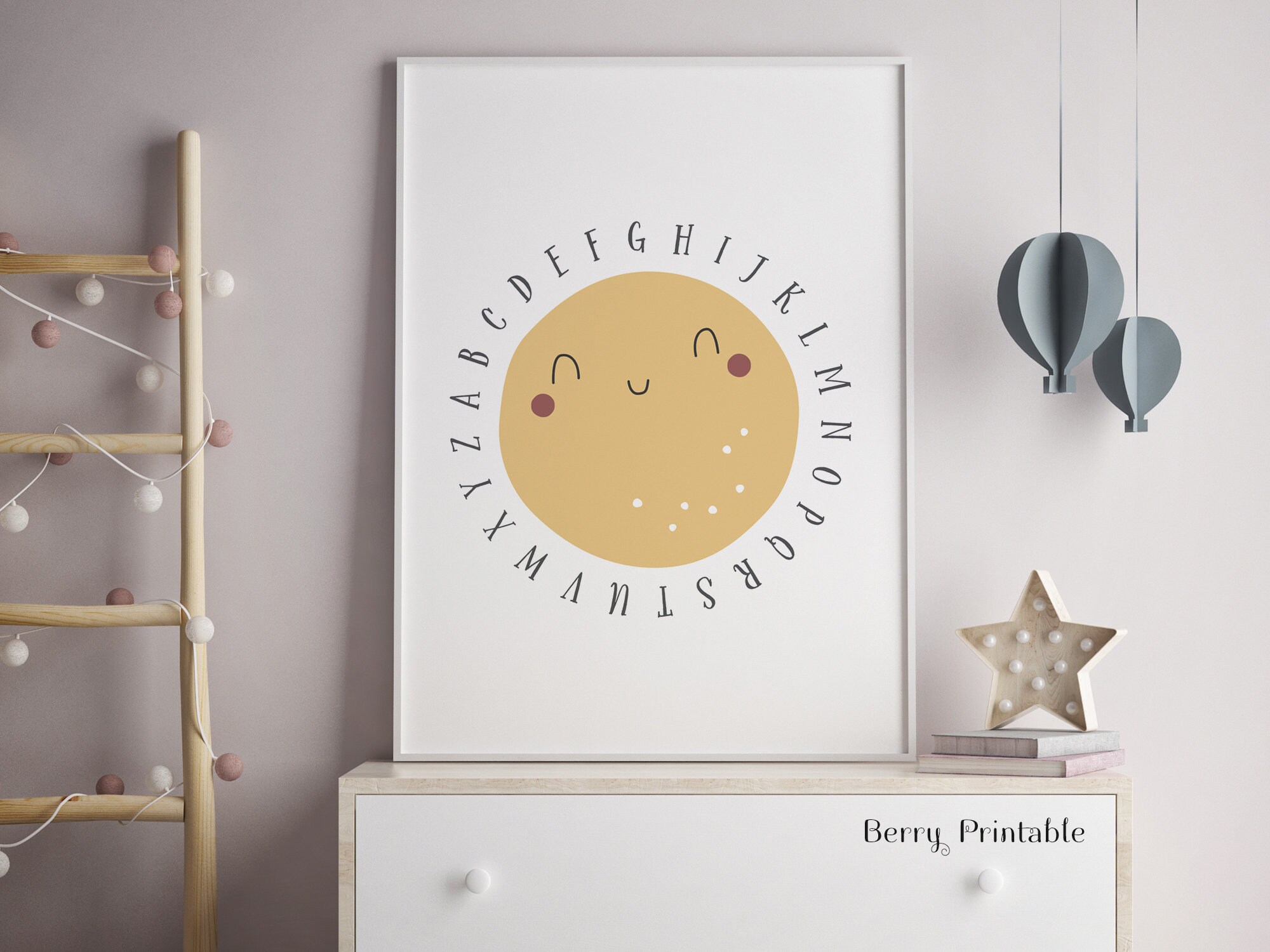 Alphabet Printable Wall Art ABC Print Neutral Decor | Etsy