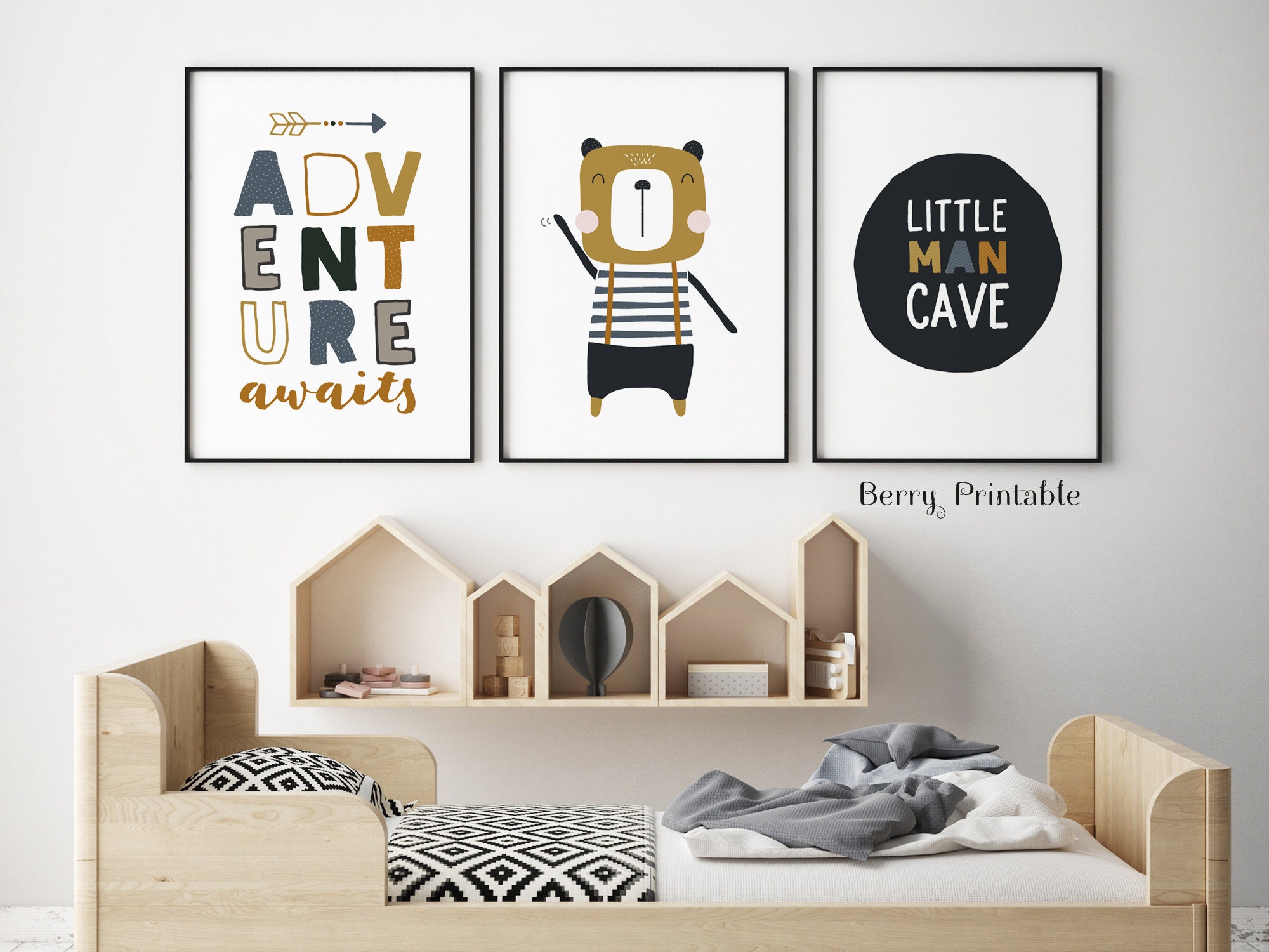 Boys Bedroom Decor Set of 3 Printables Kids Wall Art Baby - Etsy