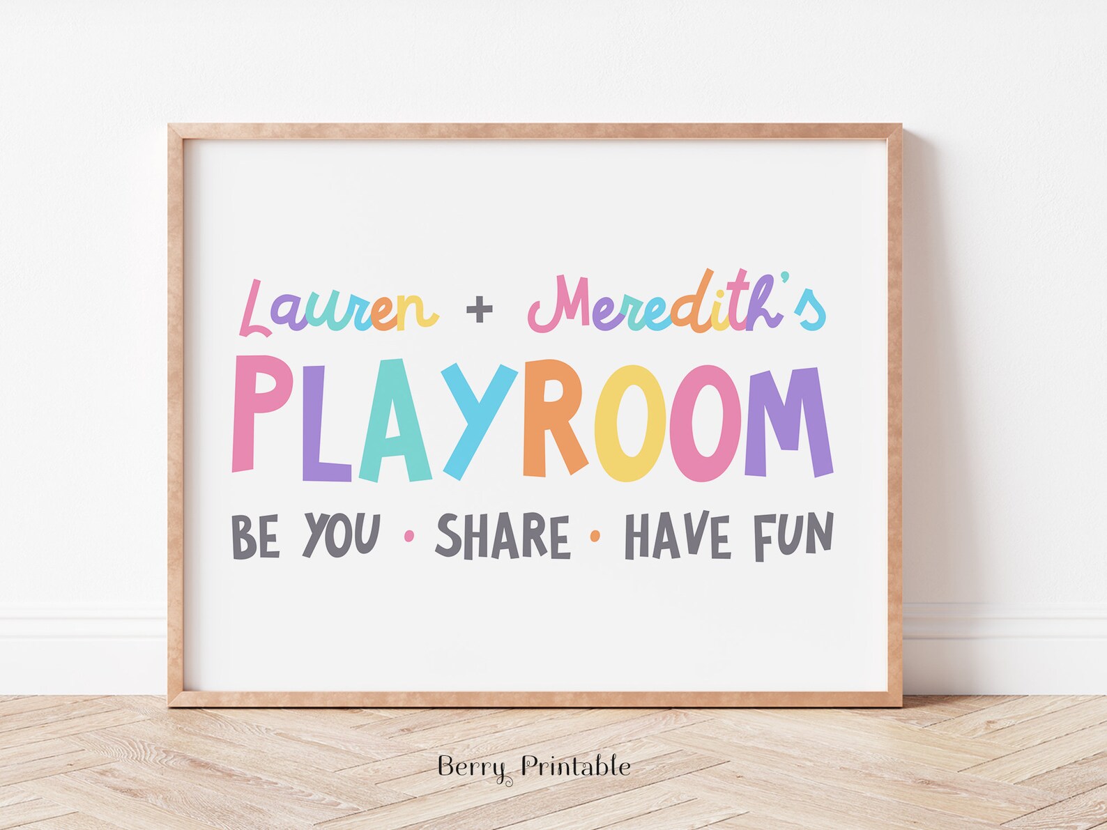 Custom Name Playroom Wall Art Personalized Playroom Sign Etsy