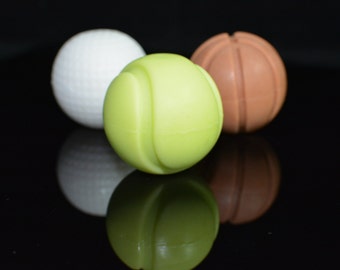 3D Tennis Ball soap made with our Luxury Triple Butter soap that's detergent, phthalates and paraben free. 1.75" round balls. bulk discount