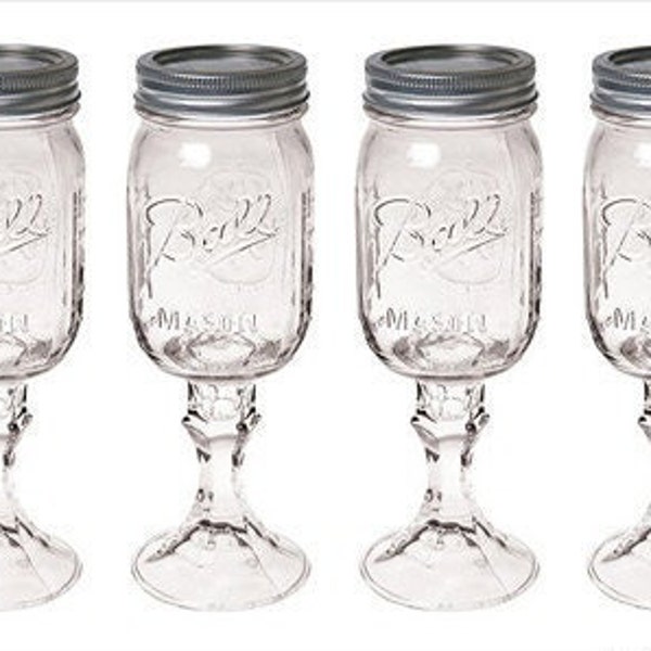Mason Jar Wine Glass Etsy