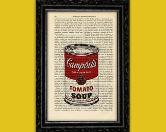 Retro Vintage Campbells Soup Framed Canvas Art Print Poster A4 A3,Cafe Kitchen