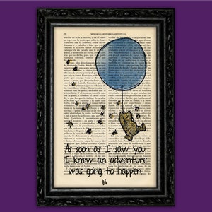 Winnie the Pooh citazione Vintage Art Print E H Shepard Art Quote Original Poster Dorm Room Print Gift Wall Decor (56-Nº3)