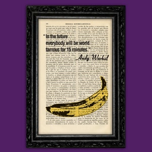 Cada corpo será famoso impressão artística Andy Warhol citação com banana pôster dormitório impressão presente impressão decoração de parede pôster dicionário arte (45)