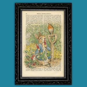 Peter Rabbit Art Print Beatrix Potter Nursery Art Quotes Original Poster Dorm Room Print Gift Wall Decor Encyclopedia Art (10-Nº10)