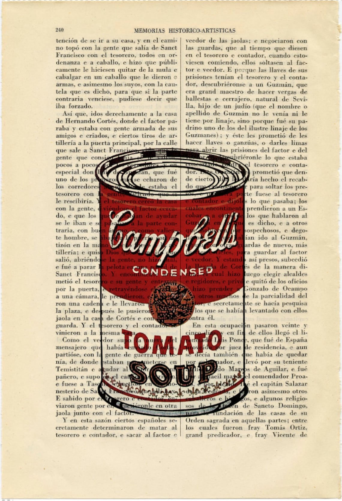 Campbell's Tomato Soup Art Print Andy Warhol Can Soup Etsy