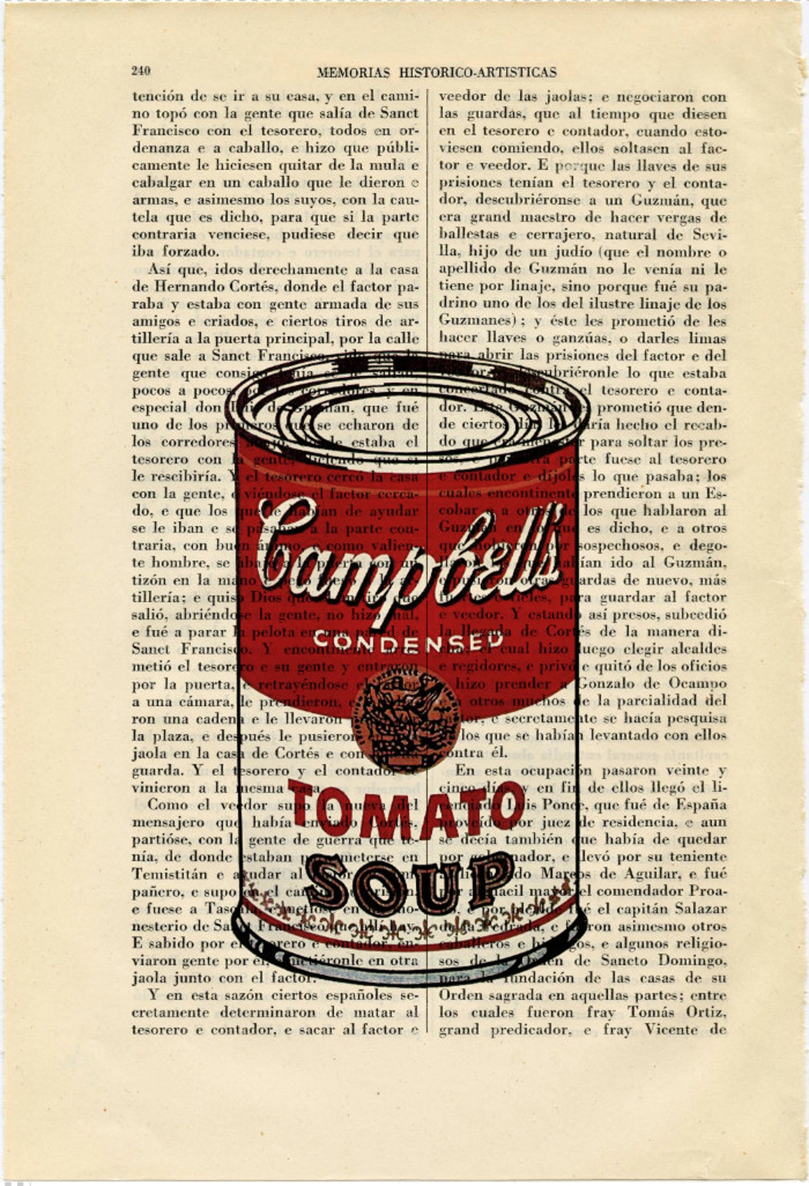 Campbell's Tomato Soup Art Print Andy Warhol Can Soup Etsy