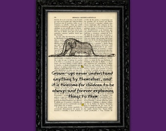 Book page quotes prints on Book Art  nursery art antique book page art quotes (47-Nº25)