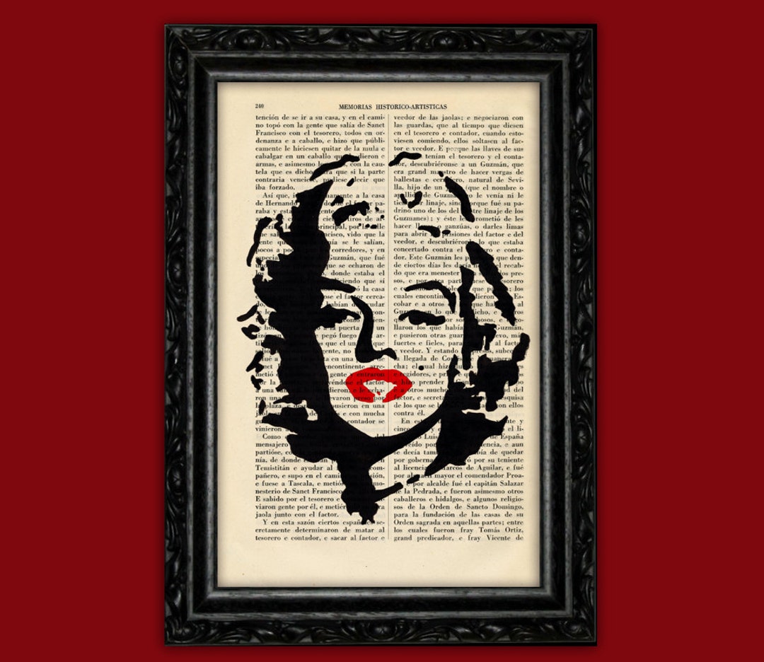 Marilyn Monroe Stencil Art Print Beautiful Marilyn Red Lips Poster Dorm ...