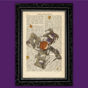 The Little Prince Elephant Planet – Antique Encyclopedia Print – Book Art on Vintage Dictionary Page – Literary Wall Decor (47-Nº18)