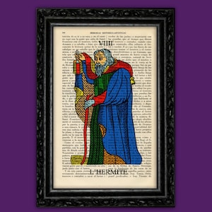 Tarot Karte L' Hermite Marseille Kunstdruck Esoterik Pagan Poster Buch Kunst Wohnheim Zimmer Druck Geschenk Tarot Karten Wand Poster Wörterbuch (20)