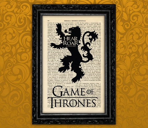 Game of Thrones stampa d'arte Casa Lannister Simbolo - Etsy Italia