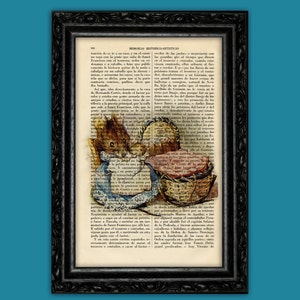 Peter Rabbit Hunka Munka Art Print Beatrix Potter Nursery Art Quotes Original Poster Dorm Room Print Gift Wall Decor Dictionary (10-Nº7)