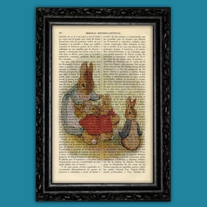 Peter Rabbit Art Print Beatrix Potter Nursery Art Quotes Original Poster Dorm Room Print Gift Wall Decor Encyclopedia Kids Art (10-Nº9)