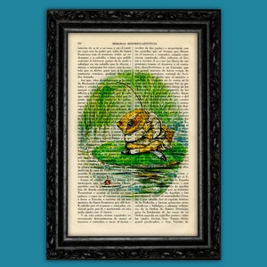 Beatrix Potter Jeremy Fisher Book Art Print Nursery Kids Dorm Room Print Gift Wall Decor Dictionary (10-Nº15)