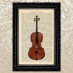 Violoncelo Cello Violonchello Classic Music Instrument Book Art Print Poster Book Art music art Dorm Room Gift Print Wall Decor (36)