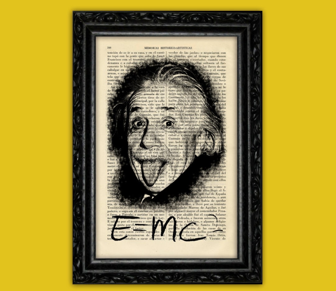 Albert Einstein Portrait Art Print Famous Physics Mathematics ...